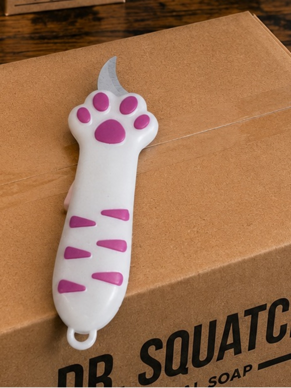 White & Pink Cat Paw Box Opener